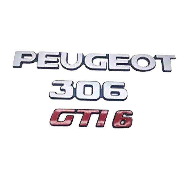 Peugeot 306 GTI 6 kit de 4 Monogrammes plastique
