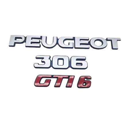 Peugeot 306 GTI 6 set van 4 logo's