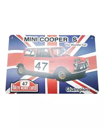 Mini Cooper S London Piastra Metallica 20x30