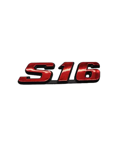 S16 logo cromato rosso per 106 S16