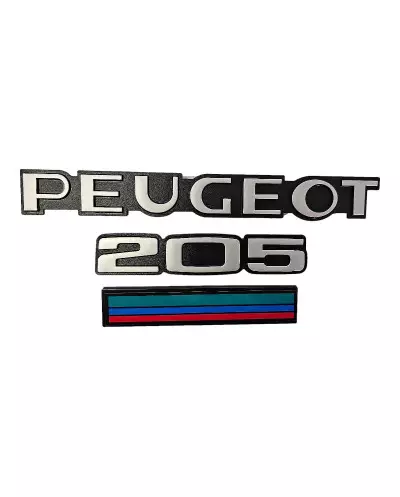 Peugeot 205 Junior logo verde azul rojo