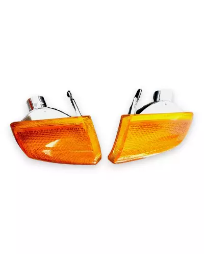 Pair of Orange Peugeot 205 GTI turn signals