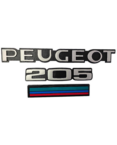 Monogramme Peugeot 205 Junior vert bleu rouge Logo Peugeot 205 Junior vert bleu rouge