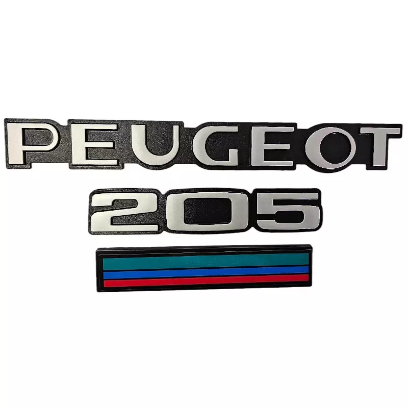 Peugeot 205 Junior Monograma Verde Azul Rojo Peugeot 205 Junior Logo Verde Azul Rojo