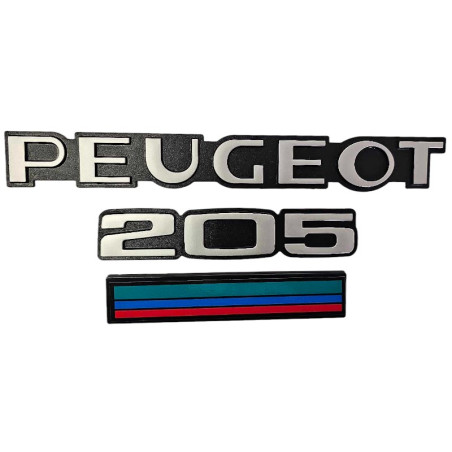 Logo Peugeot 205 Junior vert bleu rouge