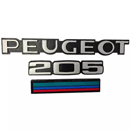 Peugeot 205 Junior logo verde azul rojo