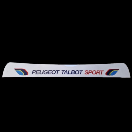 Sticker bandeau Pare Soleil Peugeot 205 GTI CTI RALLYE PTS Blanc