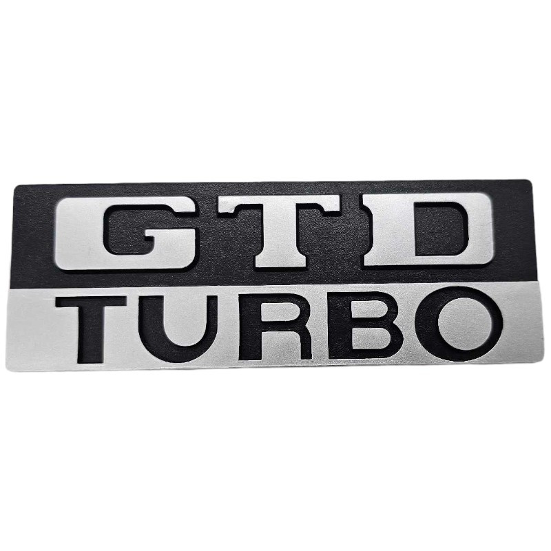 Monogramme de coffre GTD turbo Peugeot 505 face avant
