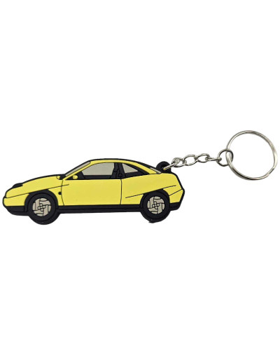 Porte clé Fiat coupe jaune