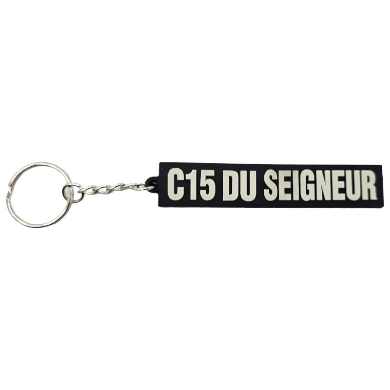 Porte clé C15 DU SEIGNEUR en Caoutchouc