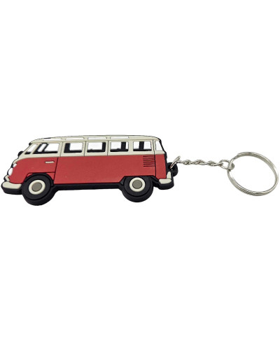 Porte clé Volkswagen Combi rouge et blanc voiture ancienne collection goodies