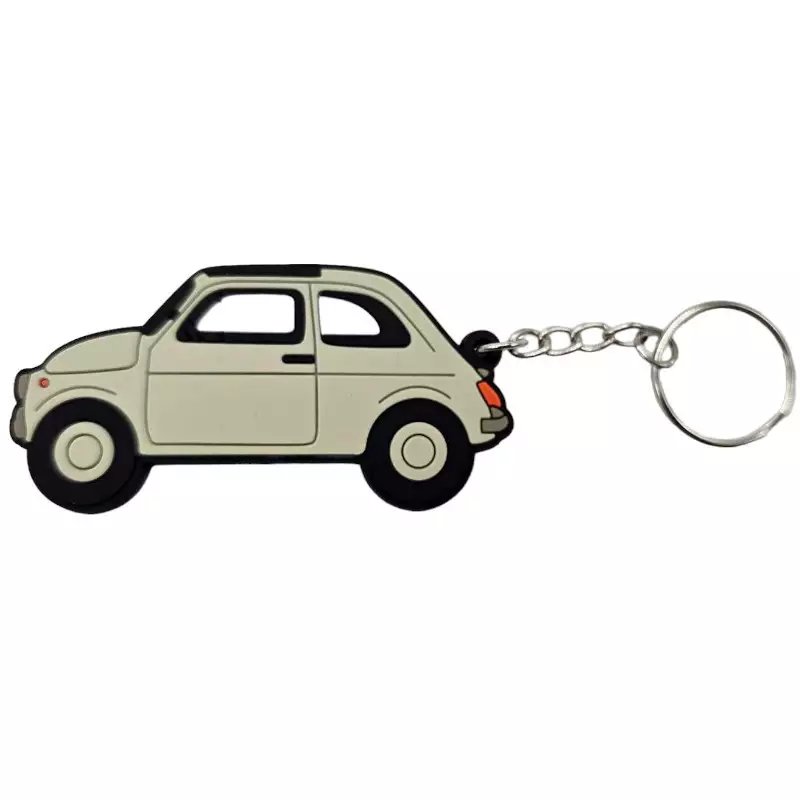 Fiat 500 Gris Youngtimer Llavero Coleccionable Piezas De Motor De Coche Clásico