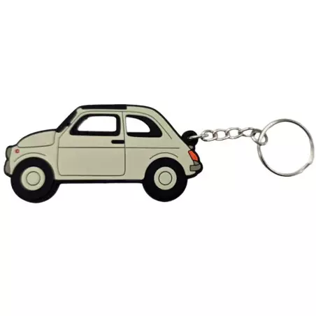 Llavero Fiat 500 gris