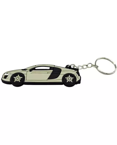 Llavero Audi R8 gris coche clásico colección prestige