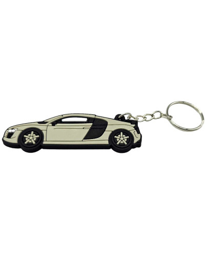 Porte clé Audi R8 gris voiture ancienne collection prestige