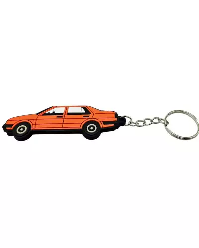 Vintage Volkswagen Jetta Orange Front Mounted Keychain Collectible Vintage Car