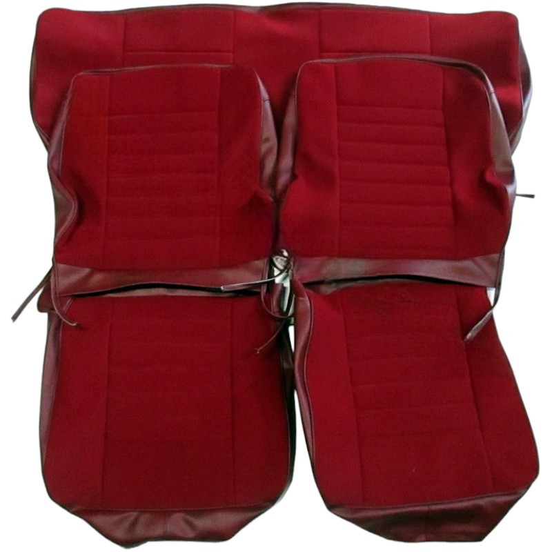 Garniture de sièges complets velours rouge / simili bordeaux Renault 5 TL phase 1 intérieur sellerie