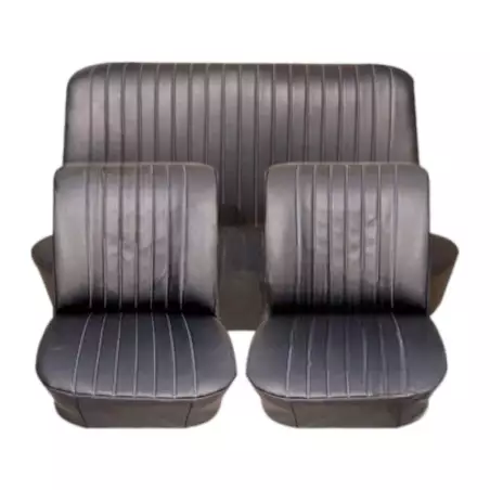 Seat trim for Renault 8 Major black imitation leather