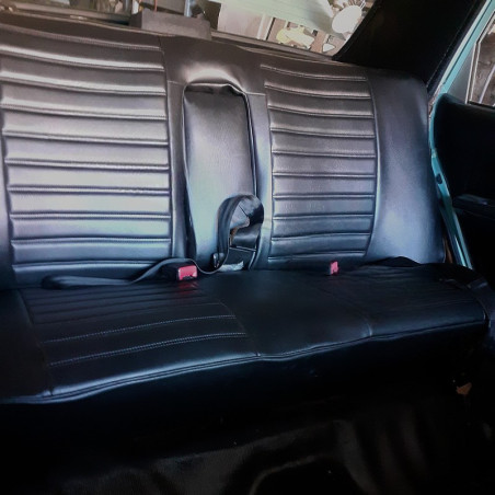 Garnitures sièges complets simili noir Renault 12 TS phase 1