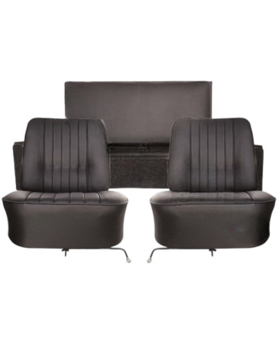 2 Front & Rear Seat Trims in Renault Florida Black Faux