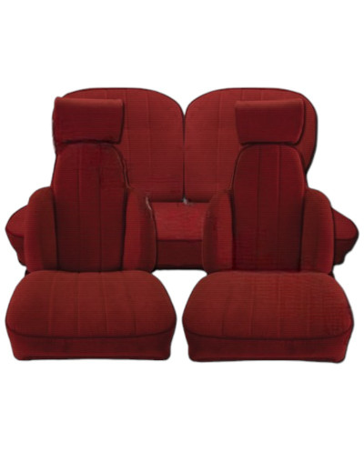 ensemble complet garnitures sièges tissu côtelé rouge avec passepoil Renault 5 alpine turbo