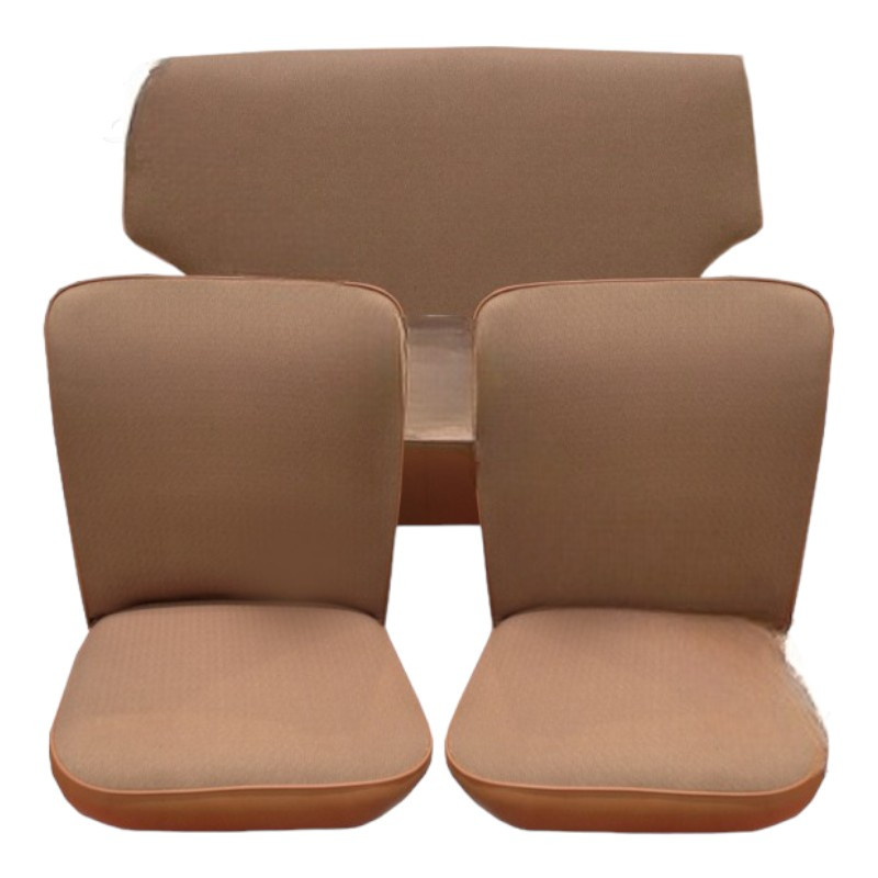 Garnitures de sièges avant & arrière tissu écorce marron renault 4 CV