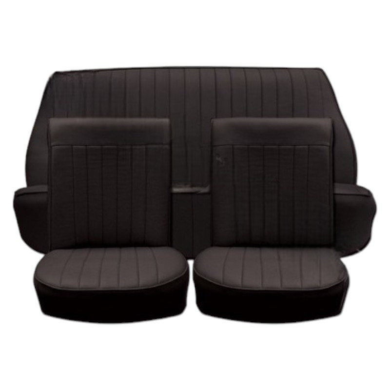 Tapicería de los asientos delanteros y traseros en Renault Dauphine imitación negro