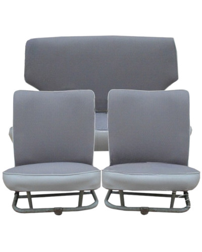 Garnitures de sièges avant & arrière tissu écorce gris 4 CV sellerie intérieur habitable