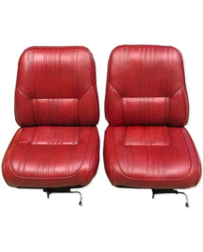 2 Alpine A110 Faux Burgundy Front Seat Trims Models 1300/1600s Upholstery Interior Renovation