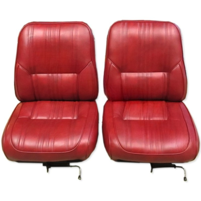 2 garnitures sièges avant alpine A110 simili bordeaux modèles 1300/1600s sellerie habitacle rénovation