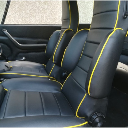 Renault 17 TS phase 2 black imitation front seat trim (ルノー 17 TS フェーズ 2 ブラック イミテーション フロント シート トリム)