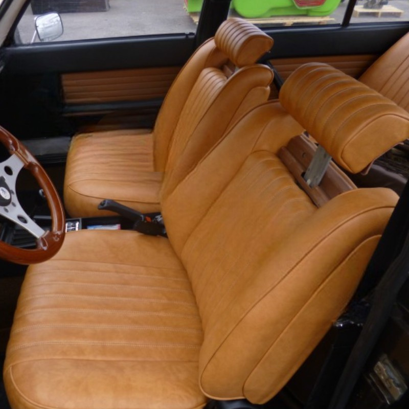 Garnitures de sièges Avant & arrière simili caramel Peugeot 504 berline TI