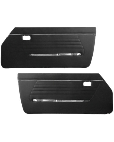 4 panneaux de portes 504 coupé échange standard simili noir haute qualité