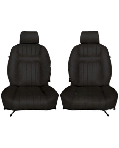 Garnitures pour deux sièges avant en simili noir Peugeot 504 coupé & cabriolet