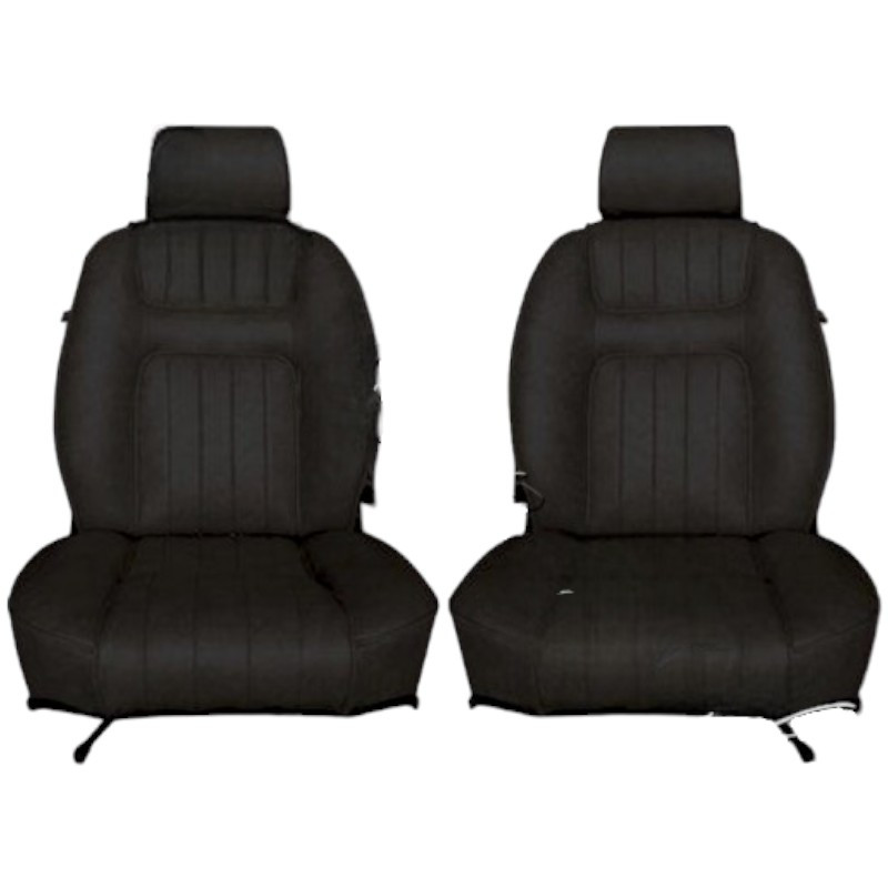 Garnitures pour deux sièges avant en simili noir Peugeot 504 coupé & cabriolet