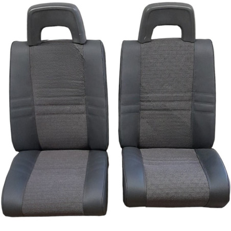 Tapizado de los asientos delanteros de 2 plazas a rayas/imitación antracita para Citroën C15