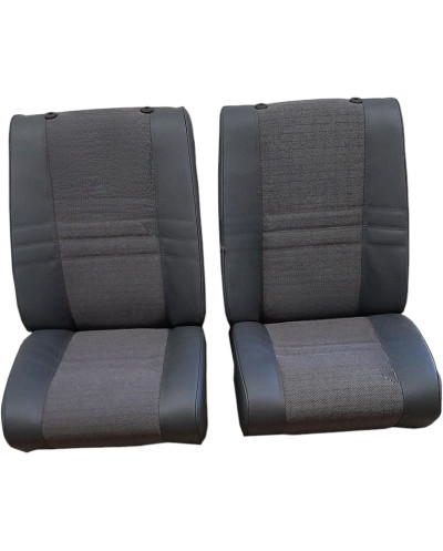 2-seat front trim striped fabric/imitation anthracite for Citroën C15 without headrest