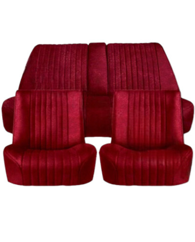 Garnitures de sièges avant & arrière velours rouge Citroën DS CSC