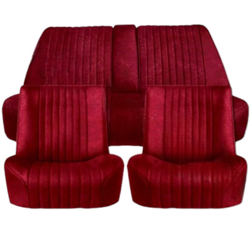 Garnitures de sièges avant & arrière velours rouge Citroën DS CSC