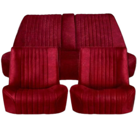 Garnitures de sièges avant & arrière velours rouge Citroën DS