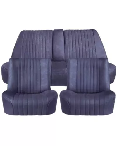 Citroën DS blue velvet front and rear seat upholstery