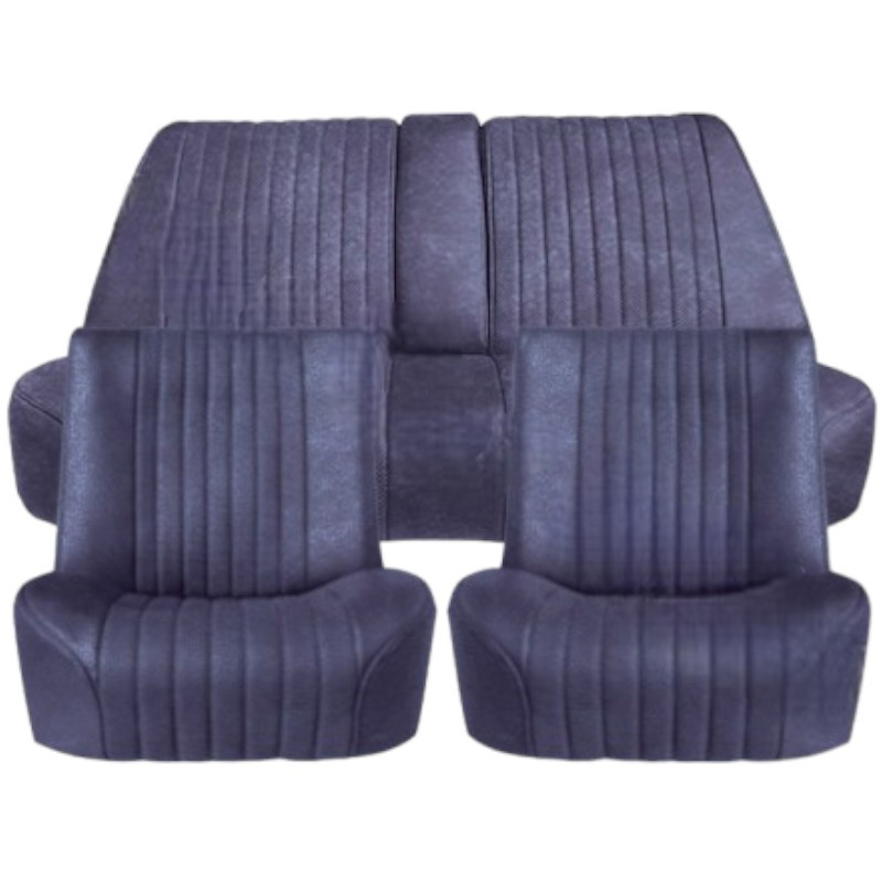 Garnitures de sièges avant & arrière velours bleu Citroën DS