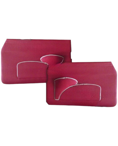 4 panneaux de portes simili rouge passepoil blanc jaguar MK2 Tissu haute qualité