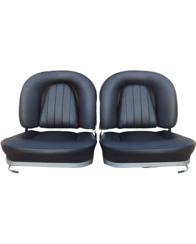 Garnitures sièges complet simili noir Lancia Fulvia coupé phase 3 cuir de qualité habitacle