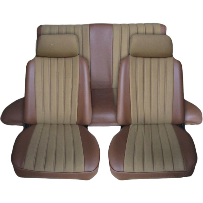 Garnitures de sièges velours beige/simili marron Peugeot 104 ZL