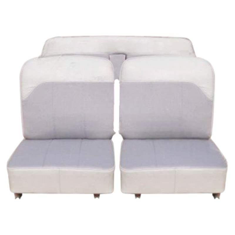 Front & rear trim grey/faux striped fabric with armrest Peugeot 203 saloon