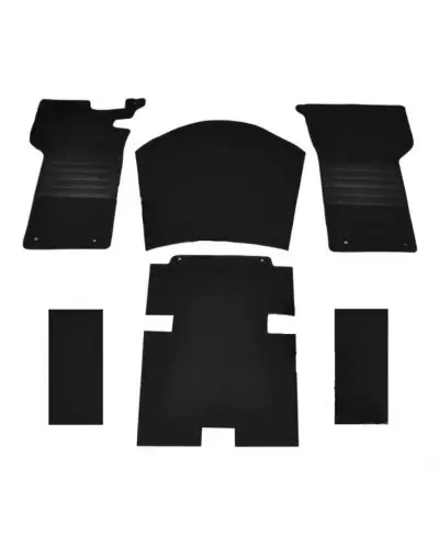 Kit moquette sol velours noir Peugeot 404 coupé & cabriolet 6 pièces