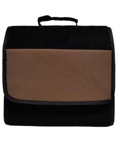 Black reinforced non-woven trunk bag / brown bark fabric renault 4 CV