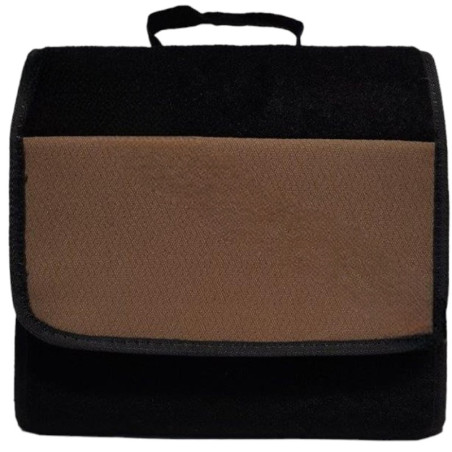 Black reinforced non-woven trunk bag / brown bark fabric renault 4 CV