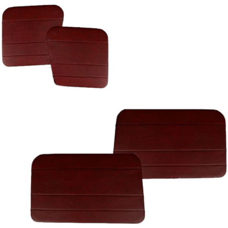 Set of 4 Renault 4L burgundy faux door panels